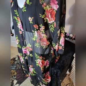 Kimono,  cover up floral sheer
